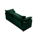 Modern 2 Seater With 4 Pillows, Upholstered Deep Seating Loveseat by HouseOfZazla