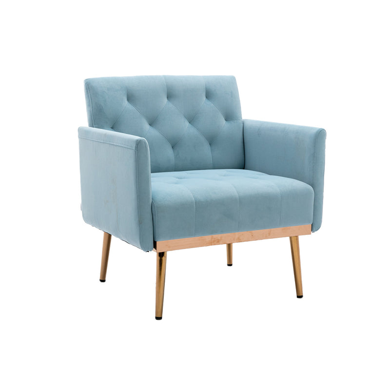 Accent Chair, leisure single sofa with Rose Golden feet