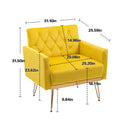 Accent Chair, leisure single sofa with Rose Golden feet