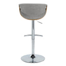 Adjustable Mid Century Barstool with Swivel Set of Two by Unique Piece Furniture