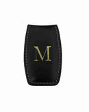 Black Leather Money Clip by creativegiftsdirect