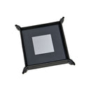 Black Leatherette 5 Piece Coaster Set