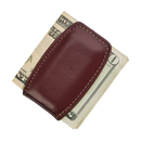 Brown Leather Money Clip