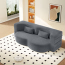 Modern Floor Sofa With 2 Pillows, Twin Size For Living Room by HouseOfZazla