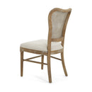 Classic Retro Dining Chair (Set of 2) With Rattan Backrest - Dark Brown / Beige by HouseOfZazla