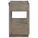 Prescott - 2 Drawers Nightstand With Open Shelf - Taupe by HouseOfZazla