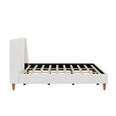 Upholstered Modern Platform Bed With Wingback Headboard by HouseOfZazla