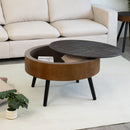 Round Coffee Table With Storage Function For Living Rooms by HouseOfZazla
