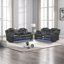 Benz - Power Recliner Set With LED Lighting And USB Charging by HouseOfZazla