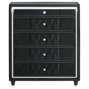 Lorient 5-drawer LED Chest of Drawers Black
