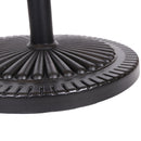 Black Rock Resin Outdoor Umbrella Base with Steel Support in Black Finish