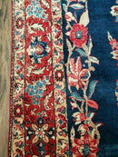4' X 7' Vintage Handmade Turkish Wool Rug Flowers Birds Tree Of Life Blue Red