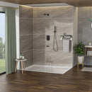 Wall Mounted Square Shower System With Waterfall Tub Spout And 12" Shower Head - Oil-Rubbed Bronze by HouseOfZazla