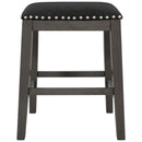 5 Pieces Counter Height Rustic Farmhouse Dining Room Wooden Bar Table Set With 2 Stools And 2 Chairs