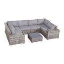 4 Person Patio Seating Set With Cushions, All Weather - Gray by Unique Piece Furniture