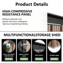 6x4 FT Metal Garden Shed With Hinge Door Pent Roof
