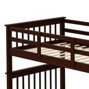 Stairway Bunk Bed With Storage And Guard Rail For Bedroom by HouseOfZazla