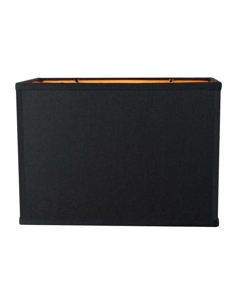 16"W x 11"H Rectangular Drum Lampshade Softback Black Fabric