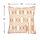 Geometric Embroidered Throw Pillow - Rust by HouseOfZazla