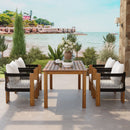 U_STYLE Luxury 5-Piece Outdoor Patio Dining Set for 4 by HouseOfZazla