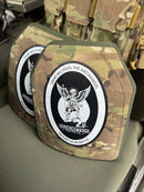 St Michael Archangel Plates Pair of 10x12 Level IV Ceramic PE Plates Ballistic FRONT AND BACK (SIZE SMALL to LARGE) Curved with Shooters Cut by Redemption Tactical