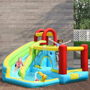 6-in-1 Inflatable Bounce House with Climbing Wall and Basketball Hoop without Blower by LJGDeals