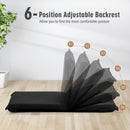 Adjustable 6 Positions Folding Lazy Man Sofa Chair Floor Chair-Black