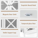 Freestanding Kitchen Buffet Cabinet with Glass Doors and Adjustable Shelf by DirectDeals