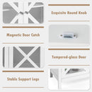 Freestanding Kitchen Buffet Cabinet with Glass Doors and Adjustable Shelf by LJGDeals
