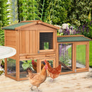 58 Inch Weatherproof Wooden Rabbit Hutch-Brown by LJGDeals