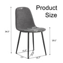 Modern Medieval Style Cushioned Side Chairs Set With Metal Legs For Kitchens by Unique Piece Furniture