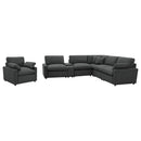 Hollander - 6 Piece Modular Power Reclining Sectional - Dark Gray by HouseOfZazla