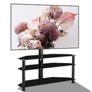 Multi-Function TV Stand Height Adjustable Bracket Swivel 3 Tier - Black by HouseOfZazla