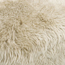 Becker - Rustic Oak Sheepskin Upholstered Accent Arm Chair - Taupe Beige by HouseOfZazla