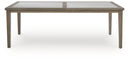 Rainier Ranch - Rectangle Dining Table With Umbrella Option - Brown / Beige