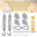 Sun Shade Sail Hardware Kit Stainless Steel Canopy Installation Kit Fixing Accessory for Rectangular Square Shade Sail Installation