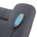 Domana - Polished Microfiber Power Nirion Recliner With Lift Heating Massage Chair - Dark Blue by HouseOfZazla