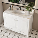 43" Bathroom Vanity, Multi Functional Cabinet With Doors And Drawer - White by Unique Piece Furniture