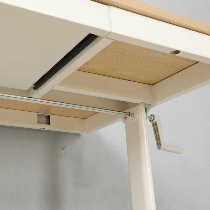 (Maple Tabletop) 48 x 24 InchesStanding Desk with Metal Drawer, Adjustable Height Stand up Desk, Sit Stand Home Office Desk, Ergonomic Workstation