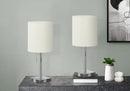 Lighting, Table Lamp, USB Port Included, Nickel, Contemporary (Set of 2) by HouseOfZazla