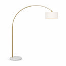 Ambient - Arch Floor Lamp With Large Shade - Gold / White by HouseOfZazla