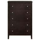Payton - 5 Drawer - Cappuccino
