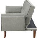 Caufield - Tufted Convertible Sofa Bed Upholstered - Gray by HouseOfZazla