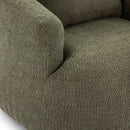 360° Swivel Barrel Sofa Chair With Throw Pillow, Upholstered Accent Chair by HouseOfZazla