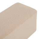 Long Plush Ottoman, Simple Footstool And Seat For Home Use - Almond by HouseOfZazla