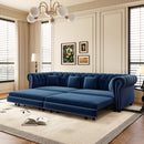 Chesterfield 3-in-1 Pull-Out Sofa Bed, Convertible Sleeper Sofa