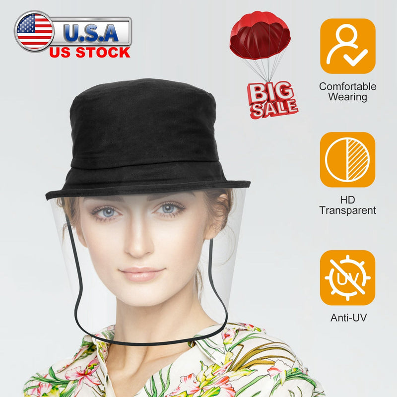 Fishman Hat Protective Face Shield Removable Sun Bucket Cap Face Cover Protect Against UV Spitting Saliva Dust Wind, photo 4 of 8