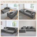 106.5" Convertible L-Shaped Sectional Sofa Bed