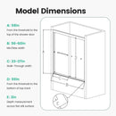 Semi-Frameless Double Sliding Shower Door, Bypass Shower Door, 1 / 4" (6Mm) Thick SGCC Tempered Glass Door by HouseOfZazla
