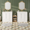 Shaker Free Standing Bathroom Vanity Cabinet & Sink, Soft Close Drawers, Soft Close Doors by HouseOfZazla